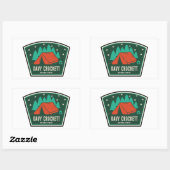 Davy Crockett National Forest Camping Rechthoekige Sticker (Vel)