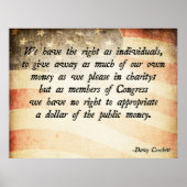 Davy Crockett Quote Poster (Voorkant)