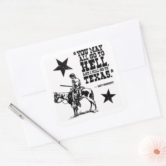 Davy Crockett quote sticker (Envelop)