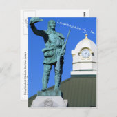 Davy Crockett Statue - Lawrenceburg, TN Briefkaart (Voorkant / Achterkant)