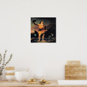 Davy Croket "Ga vooruit.." Wisdom Quote Poster (Keuken)