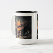 Davy Croket "Go Ahead" Wisdom Quote Tweekleurige Koffiemok (Voorkant links)