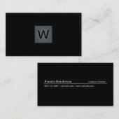 Davy Grey Monogram Vierkant Visitekaartje (Voorkant / Achterkant)