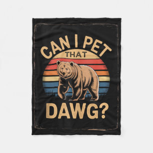 Dawg Meme Beer Vrouwen Camping Wandelen Mag ik die Fleece Deken
