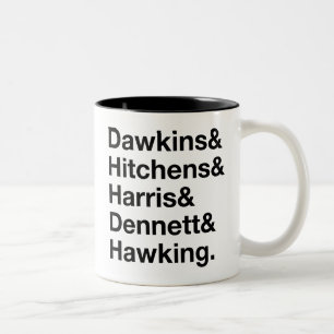 Dawkins&Hitchens&Harris&Dennett&Hawking - Wetensch Tweekleurige Koffiemok