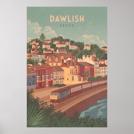 Dawlish Devon Seaside Travel Poster (Voorkant)