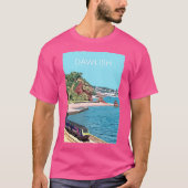 Dawlish Retro  Stijl Reizen Poster Canvas P T-shirt (Voorkant)