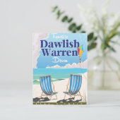 Dawlish Warren Devon poster Briefkaart (Staand voorkant)