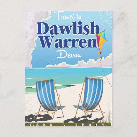 Dawlish Warren Devon poster Briefkaart (Voorkant)