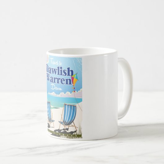 Dawlish Warren Devon poster Koffiemok (Voorkant rechts)