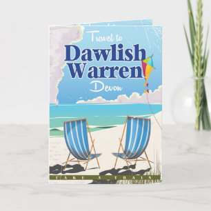Dawlish Warren Devon vintage treinaffiche Feestdagen Kaart