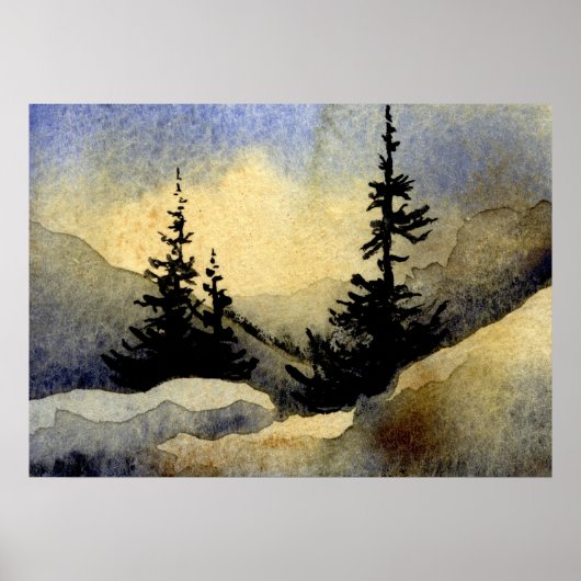 "Dawn #1" Landschap Poster (Voorkant)