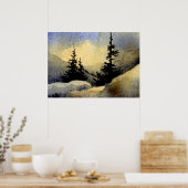 "Dawn #1" Landschap Poster (Keuken)