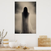 Dawn - AI Fantasy Art Print Black and White (Keuken)