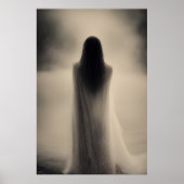 Dawn - AI Fantasy Art Print Black and White (Voorkant)