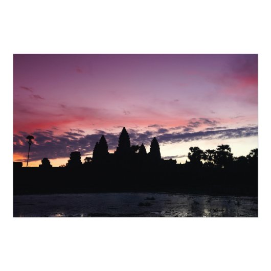 Dawn At Angkor Wat Foto Afdruk (Voorkant)