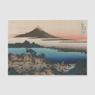 Dawn at Isawa in Kai Province by Hokusai Tissuepapier