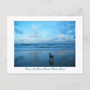 Dawn at Karon Beach, Phuket Island Briefkaart