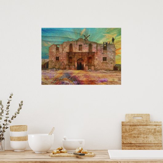 Dawn at the Alamo Poster (Keuken)