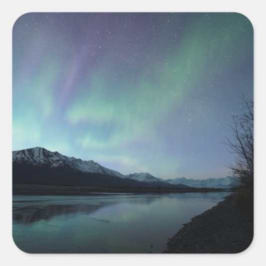 Dawn Aurora Vierkante Sticker (Voorkant)