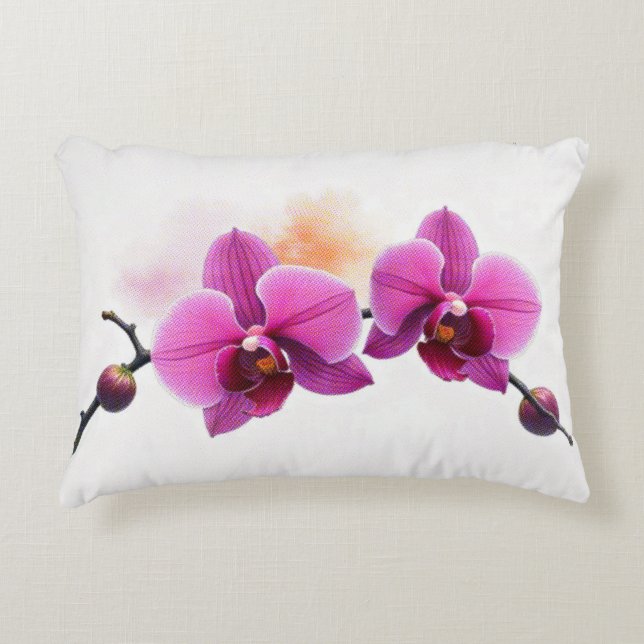 Dawn Bloom Orchid Accent Kussen (Voorkant)