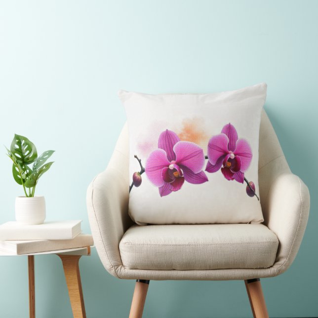 Dawn Bloom Orchidee Kussen (Stoel)