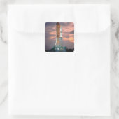 Dawn breekt achter ASTP Saturn IB CDDT Vierkante Sticker (Tas)