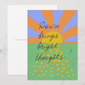 Dawn brings bright thoughts postcard (Voorkant / Achterkant)