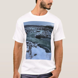 Dawn Cascade: Grote Herfsten Morning T-shirt