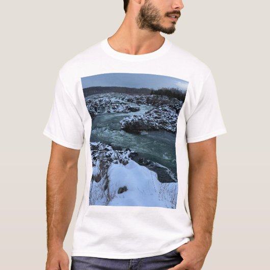 Dawn Cascade: Grote Herfsten Morning T-shirt (Voorkant)
