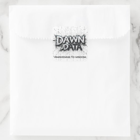 Dawn Data T-shirt Vierkante Sticker (Tas)