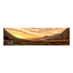 Dawn. Glencoe, Lochaber Scotland Foto Afdruk
