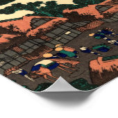 Dawn in Isawa in de provincie Kai Poster (Hoek)