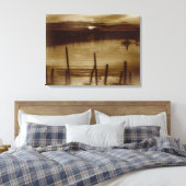 Dawn in the Lagoon Wrapped Canvas Afdruk (Insitu (Slaapkamer))