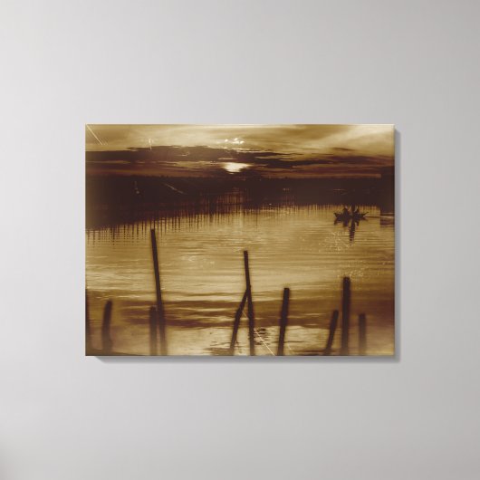 Dawn in the Lagoon Wrapped Canvas Afdruk (Voorkant)
