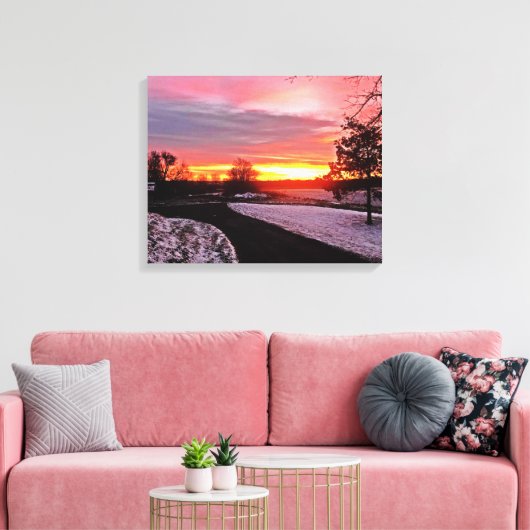 DAWN IN WINTER CANVAS AFDRUK (Insitu (Woonkamer))