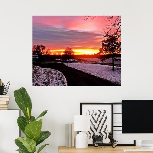 DAWN IN WINTER POSTER (Thuiskantoor)