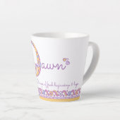 Dawn letter D naam monogram Latte Mok (Rechterhoek)
