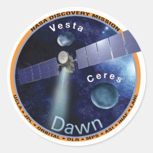 Dawn Mission Patch Ronde Sticker