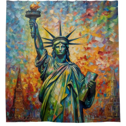 Dawn of Liberty, een gewoonte Douchegordijn (Voorkant)