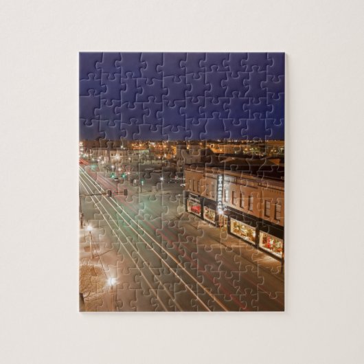Dawn on Main Street of Bismarck, North Dakota Legpuzzel (Verticaal)