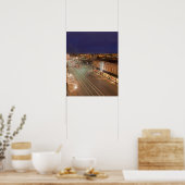 Dawn on Main Street of Bismarck, North Dakota Poster (Keuken)