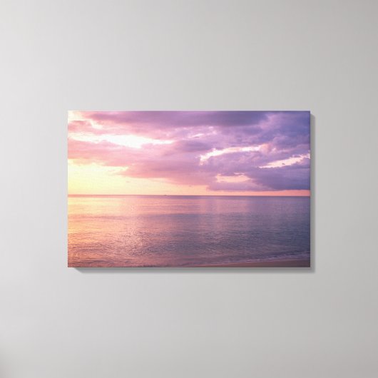 Dawn ontmoet strand canvas afdruk (Voorkant)