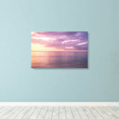 Dawn ontmoet strand canvas afdruk (Insitu (Houten vloer))