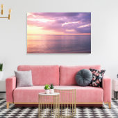 Dawn ontmoet strand canvas afdruk (Insitu (Woonkamer))