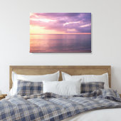 Dawn ontmoet strand canvas afdruk (Insitu (Slaapkamer))