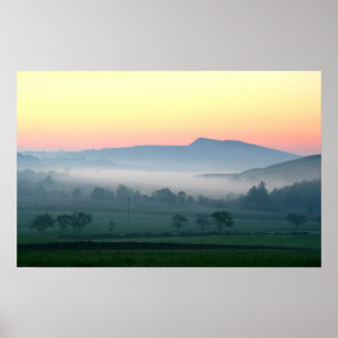 Dawn over de muur van Hadrians Poster