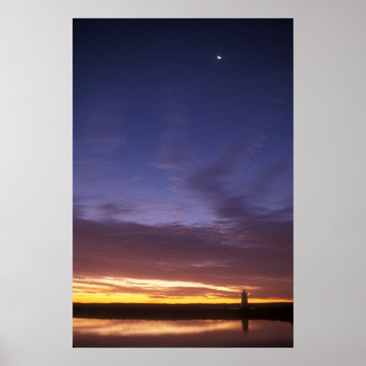 Dawn over Edgartown Lighthouse Marthas Vineyard Poster (Voorkant)