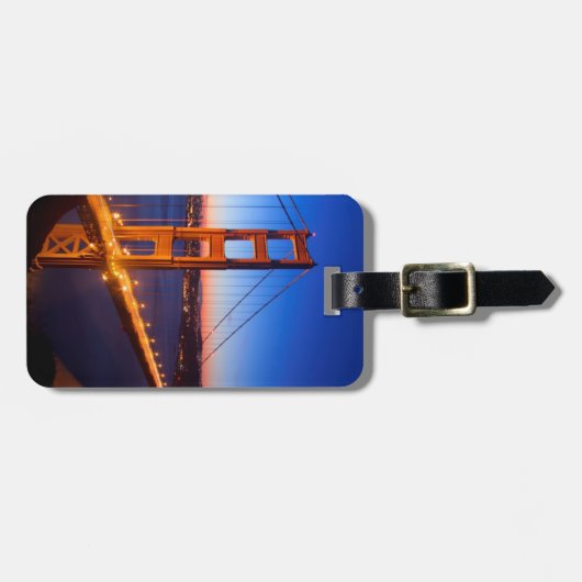 Dawn over San Francisco en Golden Gate Bridge. Bagagelabel (Voorkant horizontaal)