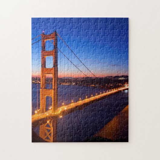 Dawn over San Francisco en Golden Gate Bridge. Legpuzzel (Verticaal)